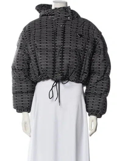 Pre-owned Prada 2023 X Re-nylon Down Jacket In Black