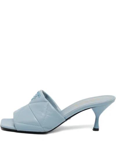 Pre-owned Prada 2024 60mm Quilted Mules