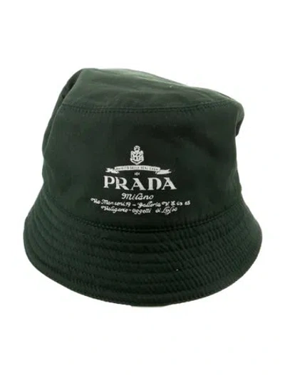 Pre-owned Prada 2024 Bucket Hat In Green