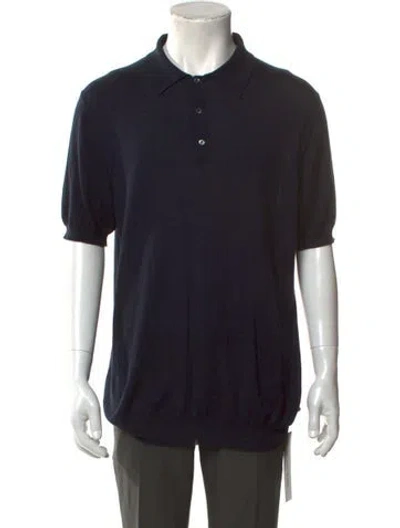 Pre-owned Prada 2024 Cashmere Polo Shirt In Black