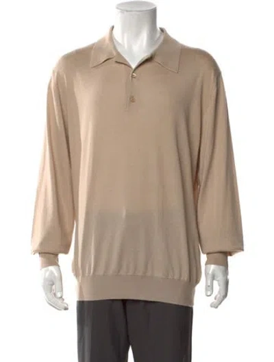 Pre-owned Prada 2024 Cashmere Polo Shirt In Neutrals
