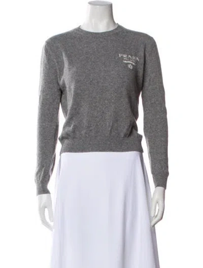 Pre-owned Prada 2024 Cashmere Sweater In Gray