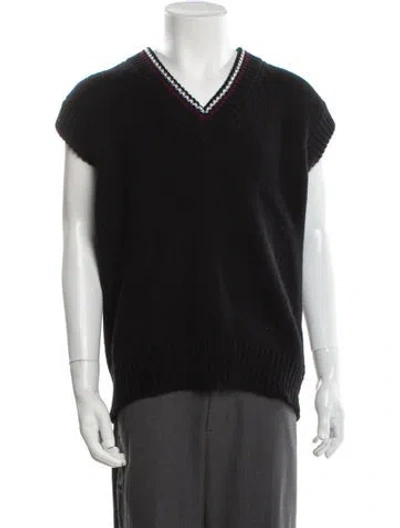 Pre-owned Prada 2024 Chunky-knit Sweater Vest In Black