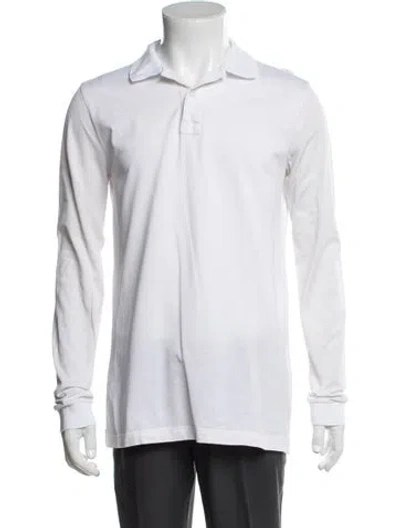 Pre-owned Prada 2024 Collar Polo Shirt In White