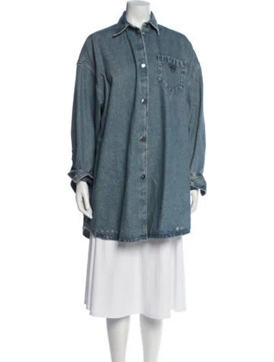 Pre-owned Prada 2024 Denim Jacket In Blue