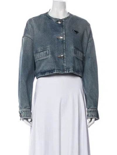 Pre-owned Prada 2024 Denim Jacket W/ Tags In Blue