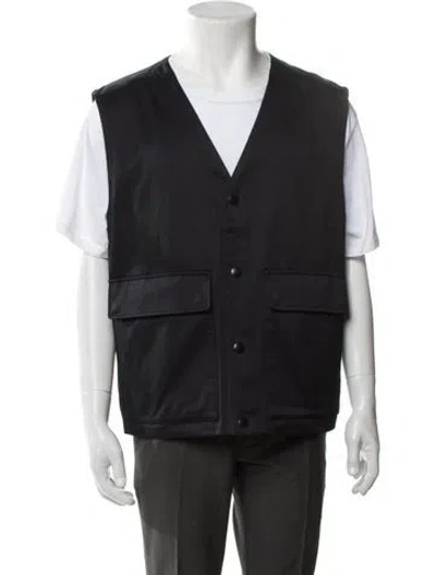 Pre-owned Prada 2024 Enameled Metal Triangle Vest W/ Tags In Gray