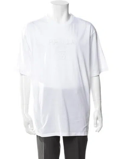Pre-owned Prada 2024 Graphic Print T-shirt W/ Tags In White