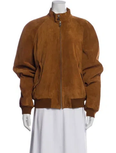 Pre-owned Prada 2024 Holiday Bomber Jacket In Brown