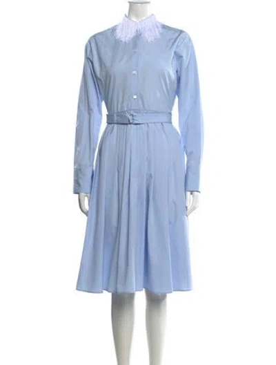 Pre-owned Prada 2024 Knee-length Dress In Blue
