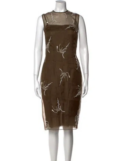 Pre-owned Prada 2024 Knee-length Dress In Green
