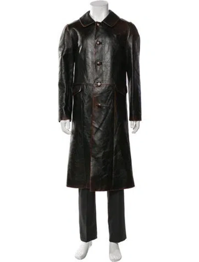 Pre-owned Prada 2024 Lambskin Coat In Brown