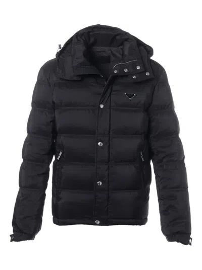 Pre-owned Prada 2024 Logo-triangle Jacket In Black