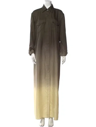 Pre-owned Prada 2024 Long Dress In Green