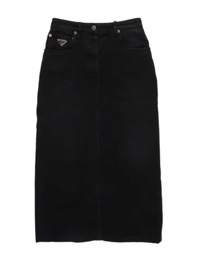 Pre-owned Prada 2024 Long Skirt In Black
