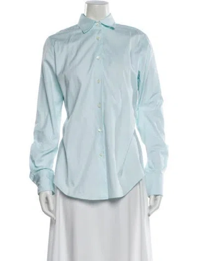 Pre-owned Prada 2024 Long Sleeve Blouse In Blue