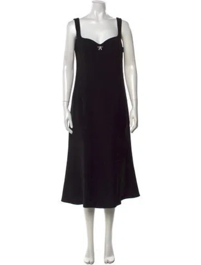 Pre-owned Prada 2024 Midi Length Dress In Blac