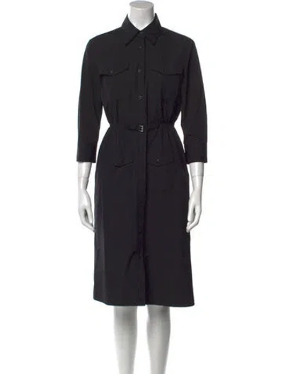 Pre-owned Prada 2024 Midi Length Dress In Black