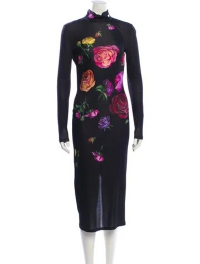 Pre-owned Prada 2024 Midi Length Dress In Black
