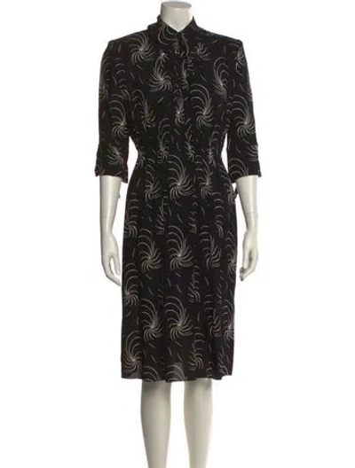 Pre-owned Prada 2024 Midi Length Dress In Black