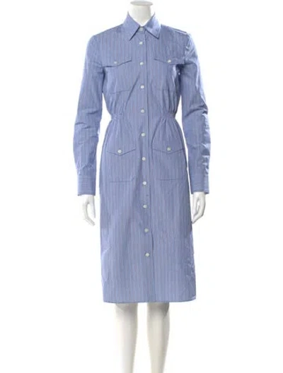 Pre-owned Prada 2024 Midi Length Dress In Blue