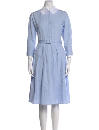 Pre-owned Prada 2024 Midi Length Dress In Blue