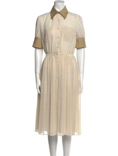 Pre-owned Prada 2024 Midi Length Dress In Neutral