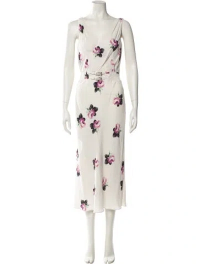 Pre-owned Prada 2024 Midi Length Dress In Neutral