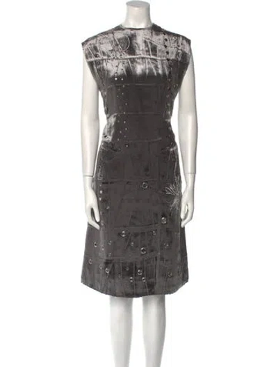 Pre-owned Prada 2024 Midi Length Dress W/ Tags In Gray
