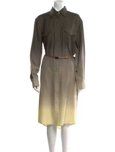 Pre-owned Prada 2024 Midi Length Dress W/ Tags In Green