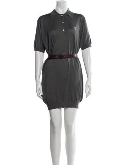 Pre-owned Prada 2024 Midi Length Dress W/ Tags In Grey