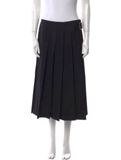 Pre-owned Prada 2024 Midi Length Skirt In Black