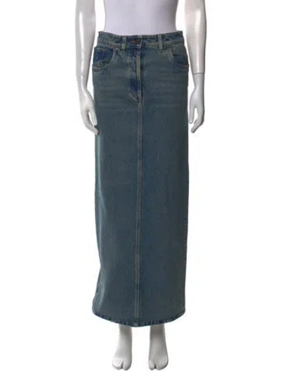 Pre-owned Prada 2024 Midi Length Skirt In Blue