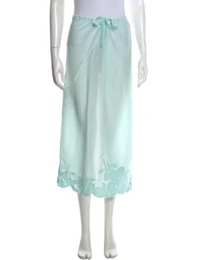 Pre-owned Prada 2024 Midi Length Skirt In Blue