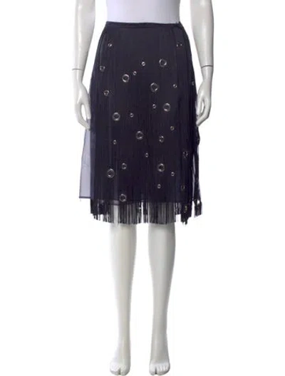 Pre-owned Prada 2024 Midi Length Skirt In Blue