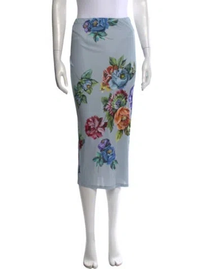 Pre-owned Prada 2024 Midi Length Skirt In Blue