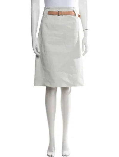 Pre-owned Prada 2024 Midi Length Skirt In Gray