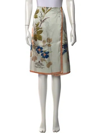 Pre-owned Prada 2024 Midi Length Skirt In Green