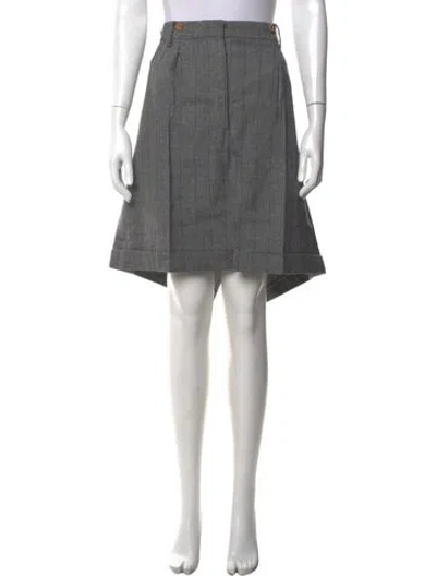 Pre-owned Prada 2024 Midi Length Skirt In Grey