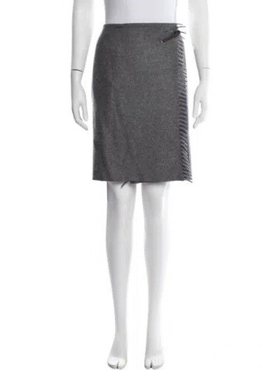 Pre-owned Prada 2024 Midi Length Skirt In Grey