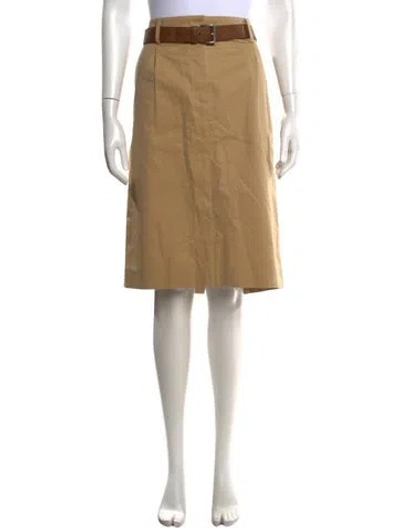 Pre-owned Prada 2024 Midi Length Skirt In Neutrals