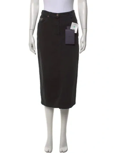 Pre-owned Prada 2024 Midi Length Skirt W/ Tags In Black
