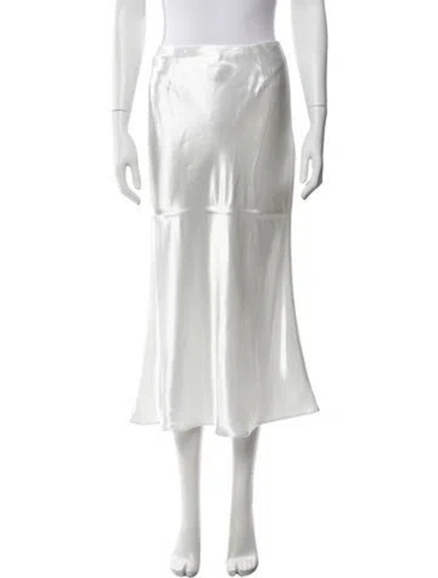 Pre-owned Prada 2024 Midi Length Skirt In White