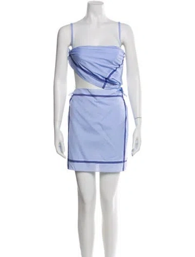 Pre-owned Prada 2024 Mini Dress In Blue