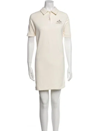 Pre-owned Prada 2024 Mini Dress W/ Tags In Neutral