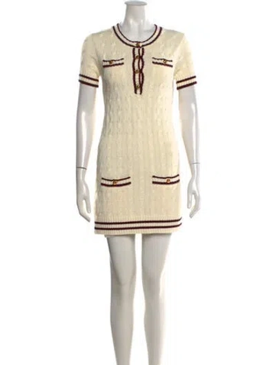 Pre-owned Prada 2024 Mini Dress W/ Tags In Neutral