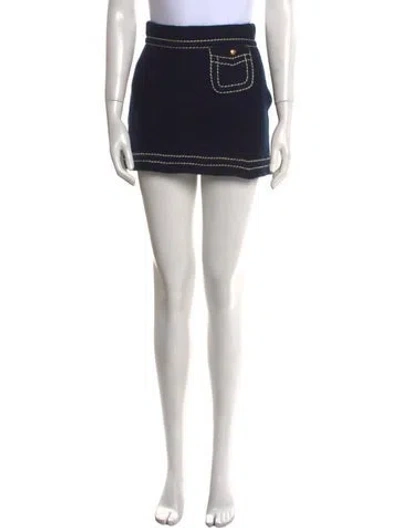 Pre-owned Prada 2024 Mini Skirt In Blue