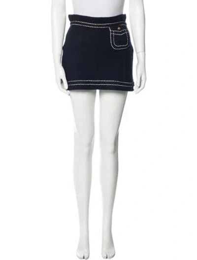 Pre-owned Prada 2024 Mini Skirt In Blue