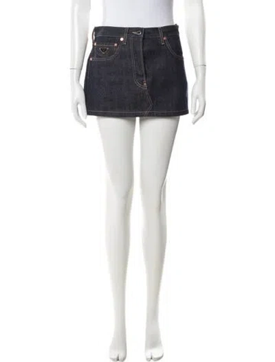 Pre-owned Prada 2024 Mini Skirt In Blue