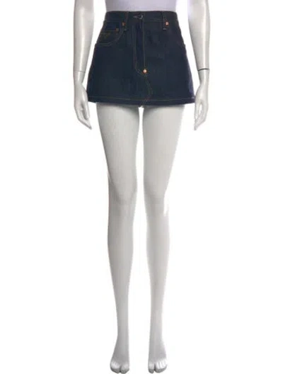 Pre-owned Prada 2024 Mini Skirt W/ Tags In Blue
